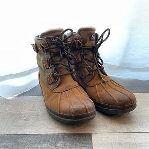 Ugg Leather Cecile Chestnut Boots Sz 9 Women’s